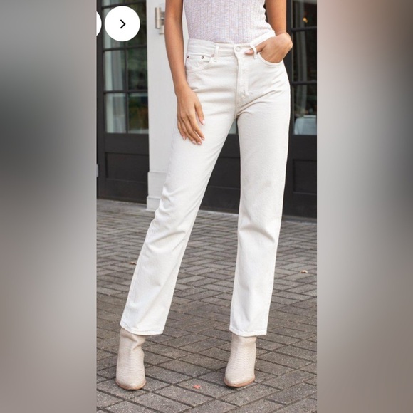 Agolde Lana Crop Straight Leg Jean SZ 30 Drum White - Picture 1 of 7